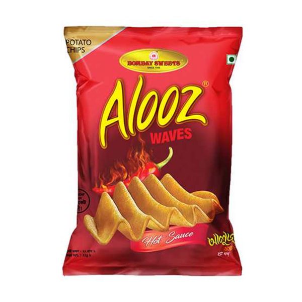 Alooz Waves Hot Flavour Potato Chips 22gm