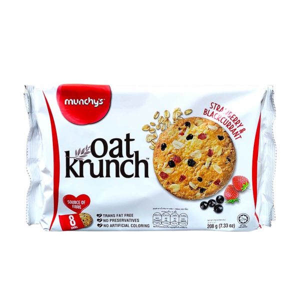 Munchy's Oat Krunch Strawberry & Blackcurrant Biscuit 208g Malaysia ...