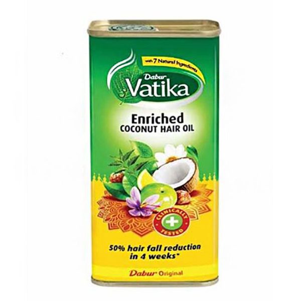 _Dabur Vatika Enriched Coconut Hair Oil Tin Can (200ml)