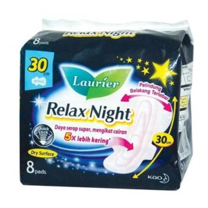 _Laurier Relax Night Wing Sanitary Napkin 12 pcs