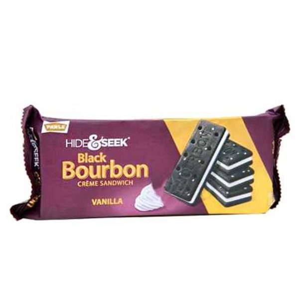 Parle Hide & Seek Black Bourbon Choco Creme Biscuit 100gm India