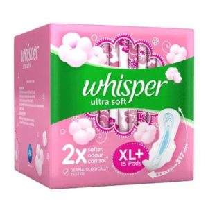 _Whisper Ultra Softs Air Fresh Sanitary Napkins XL+
